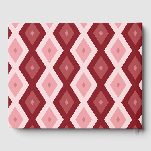 Rood diamantpatroon gastenboek (Achterkant)