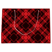 Rood diamantpatroon groot cadeauzakje (Voorkant)