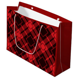 Rood diamantpatroon groot cadeauzakje