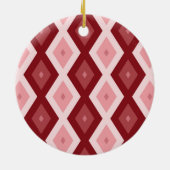 Rood diamantpatroon keramisch ornament (Achterkant)