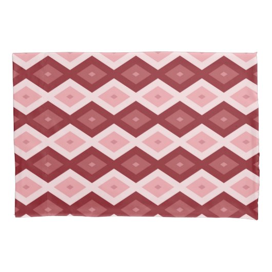 Rood diamantpatroon kussensloop (Voorkant)