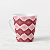 Rood diamantpatroon latte mok (Linkerhoek)