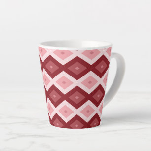 Rood diamantpatroon latte mok