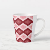 Rood diamantpatroon latte mok (Rechts)