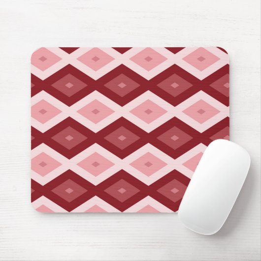 Rood diamantpatroon muismat (Met muis)