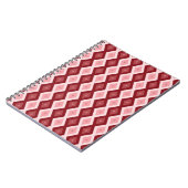 Rood diamantpatroon notitieboek (Linkerzijde)