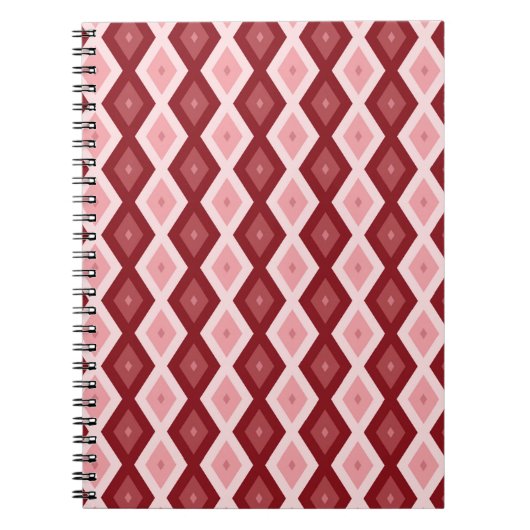 Rood diamantpatroon notitieboek (Voorkant)