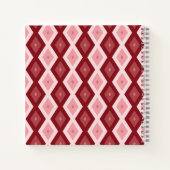 Rood diamantpatroon notitieboek (Achterkant)
