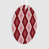 Rood diamantpatroon ornament (voorkant)