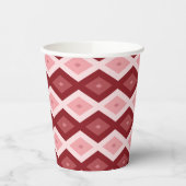 Rood diamantpatroon papieren bekers (Links)