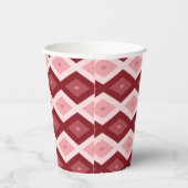Rood diamantpatroon papieren bekers (Rechts)
