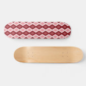 Rood diamantpatroon persoonlijk skateboard (Horizontaal)