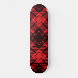 Rood diamantpatroon persoonlijk skateboard