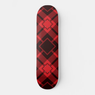 Rood diamantpatroon persoonlijk skateboard