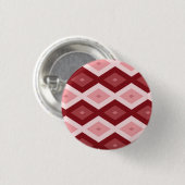Rood diamantpatroon ronde button 3,2 cm (Voorkant /achterkant)