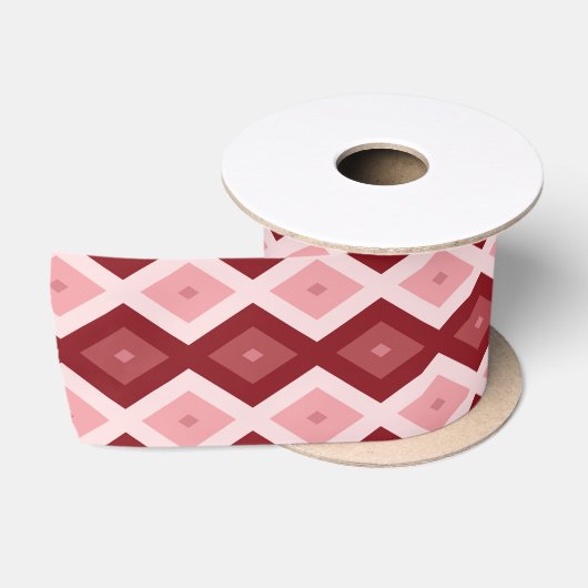Rood diamantpatroon satijnen lint (Spoel)