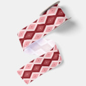 Rood diamantpatroon satijnen lint (Achterkant)