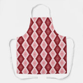 Rood diamantpatroon schort (Voorkant)