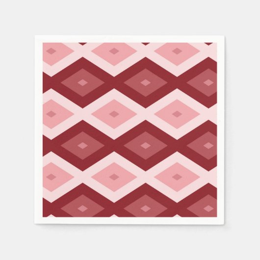 Rood diamantpatroon servet (Voorkant)