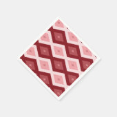 Rood diamantpatroon servet (Hoek)