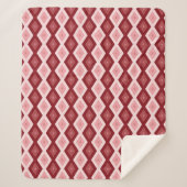 Rood diamantpatroon sherpa deken (Voorkant)