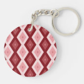Rood diamantpatroon sleutelhanger (Achterkant)