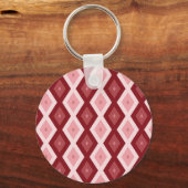 Rood diamantpatroon sleutelhanger (Voorkant)