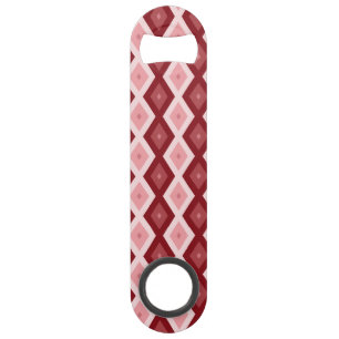 Rood diamantpatroon speed flessenopener