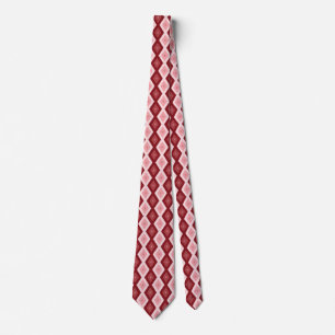 Rood diamantpatroon stropdas