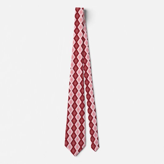 Rood diamantpatroon stropdas (Voorkant)