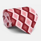 Rood diamantpatroon stropdas (Opgerold)