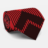 Rood diamantpatroon stropdas (Opgerold)