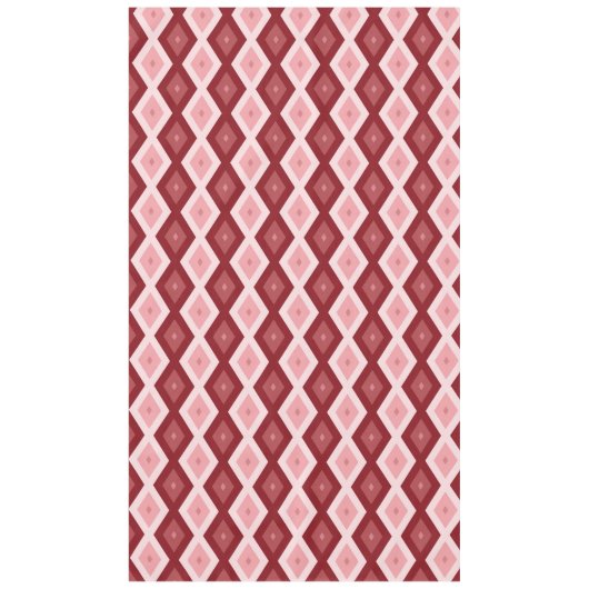 Rood diamantpatroon tafelkleed (Voorkant)