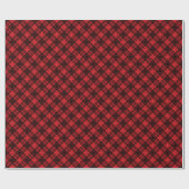 Rood diamantpatroon Tartan   Cadeaupapier (Vlak)