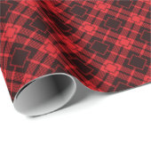 Rood diamantpatroon Tartan   Cadeaupapier (Rol Hoek)