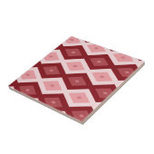 Rood diamantpatroon tegeltje (Zijkant)