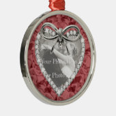 Rood Diamond Heart Lijst Ornament (Rechts)