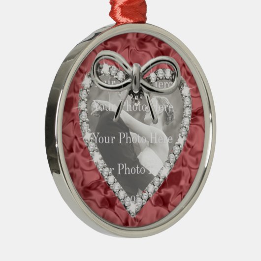 Rood Diamond Heart Lijst Ornament (Rechts)