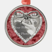 Rood Diamond Heart Lijst Ornament (Voorkant)