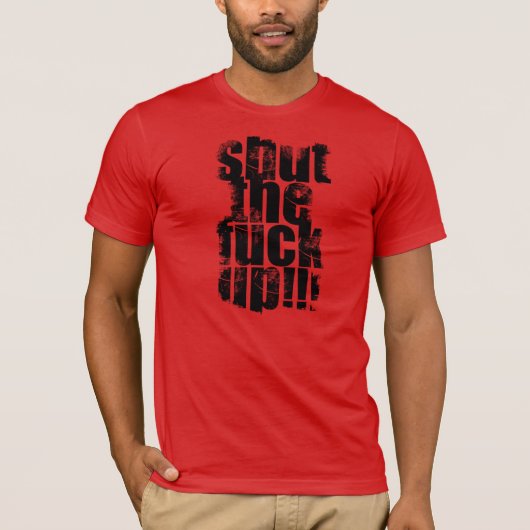 Rood dicht de F**k-up T-shirt (Voorkant)