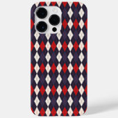 Rood diep violette argyle patroon Case-Mate iPhone case (Achterkant)