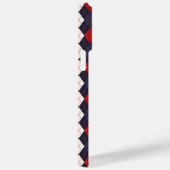 Rood diep violette argyle patroon Case-Mate iPhone case (Achterkant / Rechts)