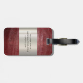 Rood digitaal leder Titaniummonogram Bagagelabel (Achterkant horizontaal)