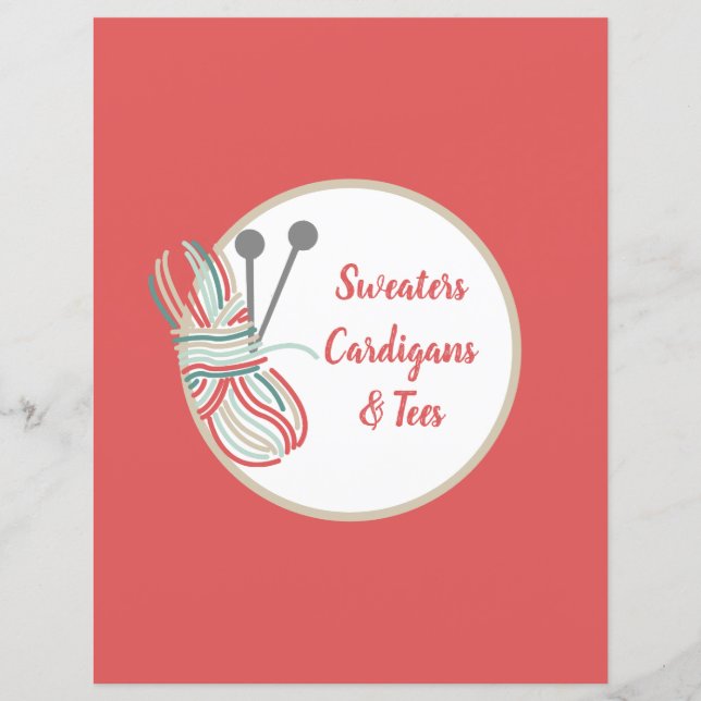 Rood divider Page Knit maakt Patroonindex Multomap (Voorkant)