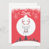 Rood Doberman van de Kaart van de Vakantie DTDR (Voorkant / Achterkant)