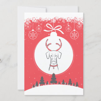 Rood Doberman van de Kaart van de Vakantie DTDR