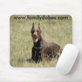 Rood Dobermanmuisblok Muismat (Met muis)