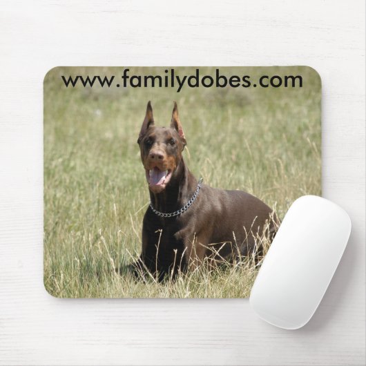 Rood Dobermanmuisblok Muismat (Met muis)