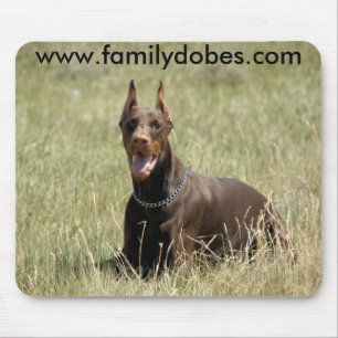 Rood Dobermanmuisblok Muismat