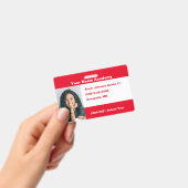 Rood doe het zelf, aangepaste homeschool foto badge (Handheld)